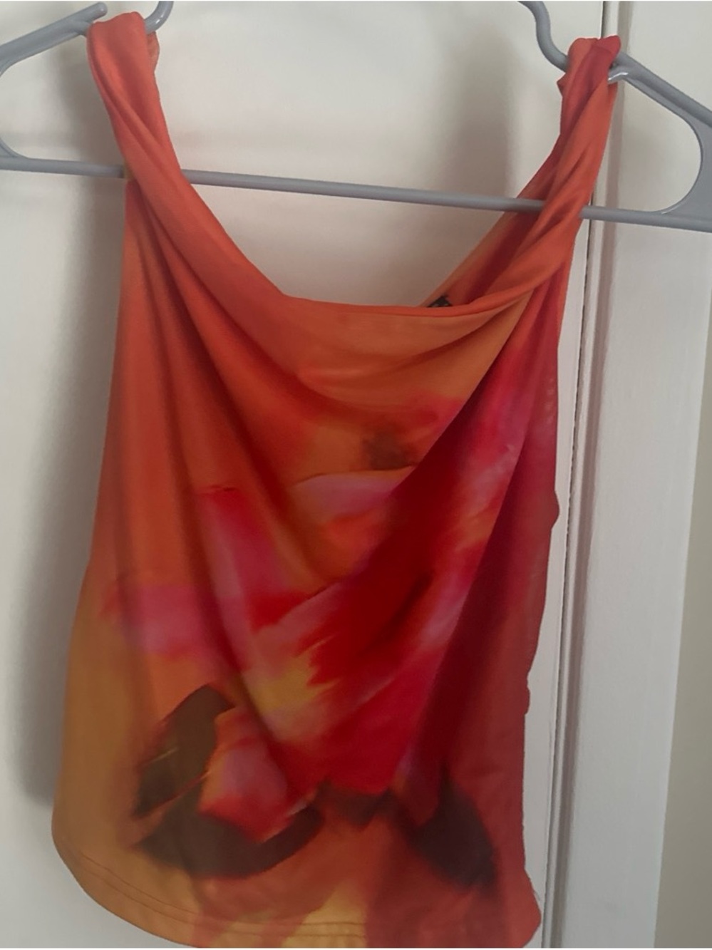 Windsor Orange and Pink Cowl Neck Camisole